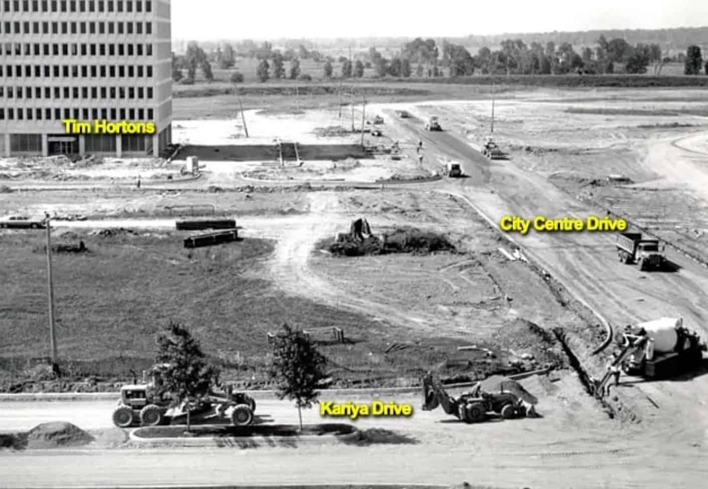 city centre MIssissauga 50 years ago