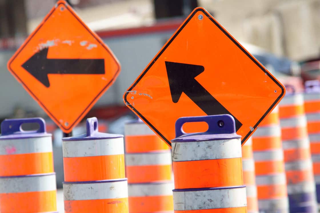 Burlington road street construction delays traffic detour