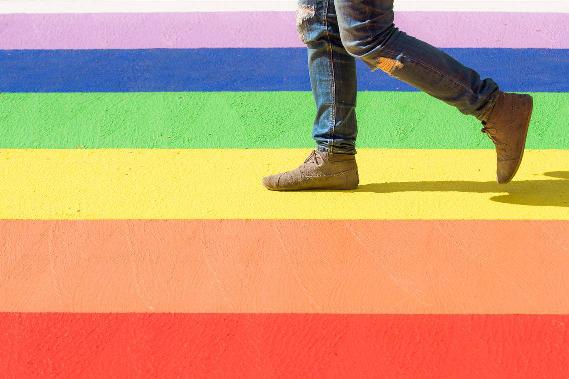 crosswalk Bulington rainbow LGBTQ