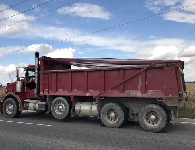 brampton trucker changed dump truck