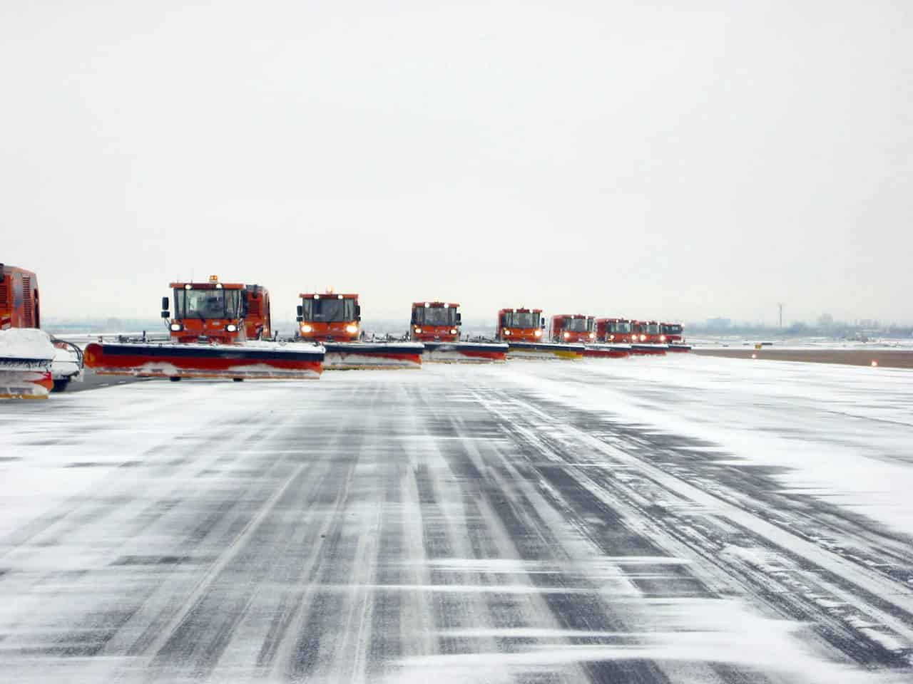 Clearing the snow at Pearson Airport in Mississauga