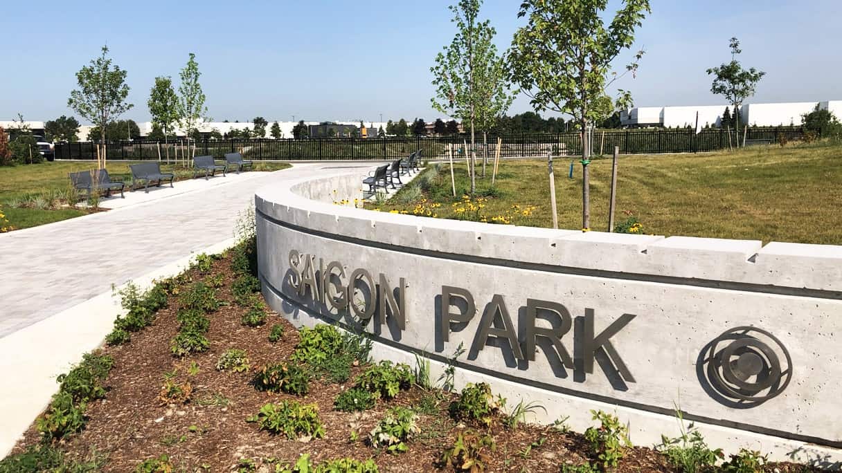 New Mississauga park that features a walking trail and public art opens this week