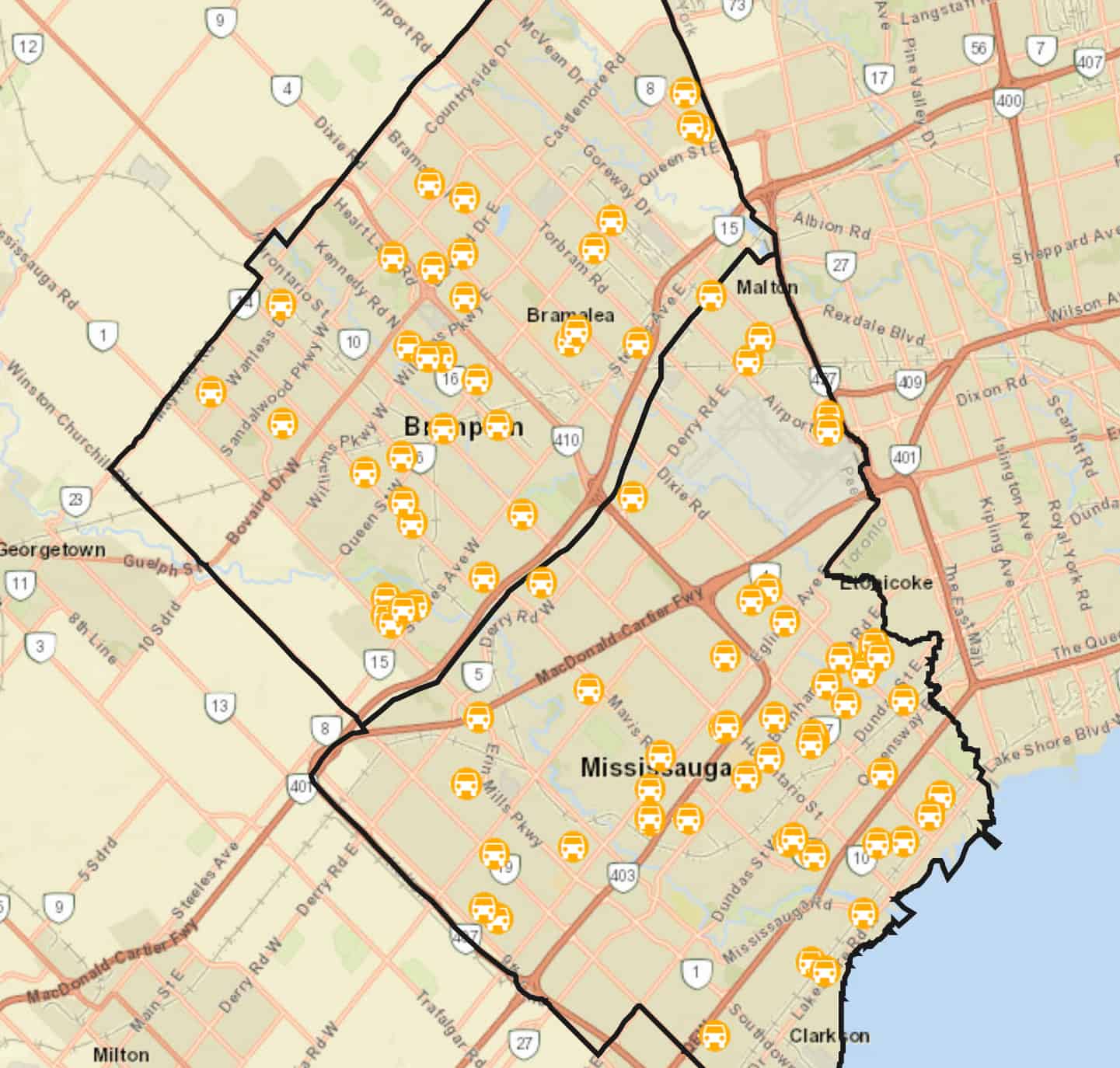 car theft map Mississauga