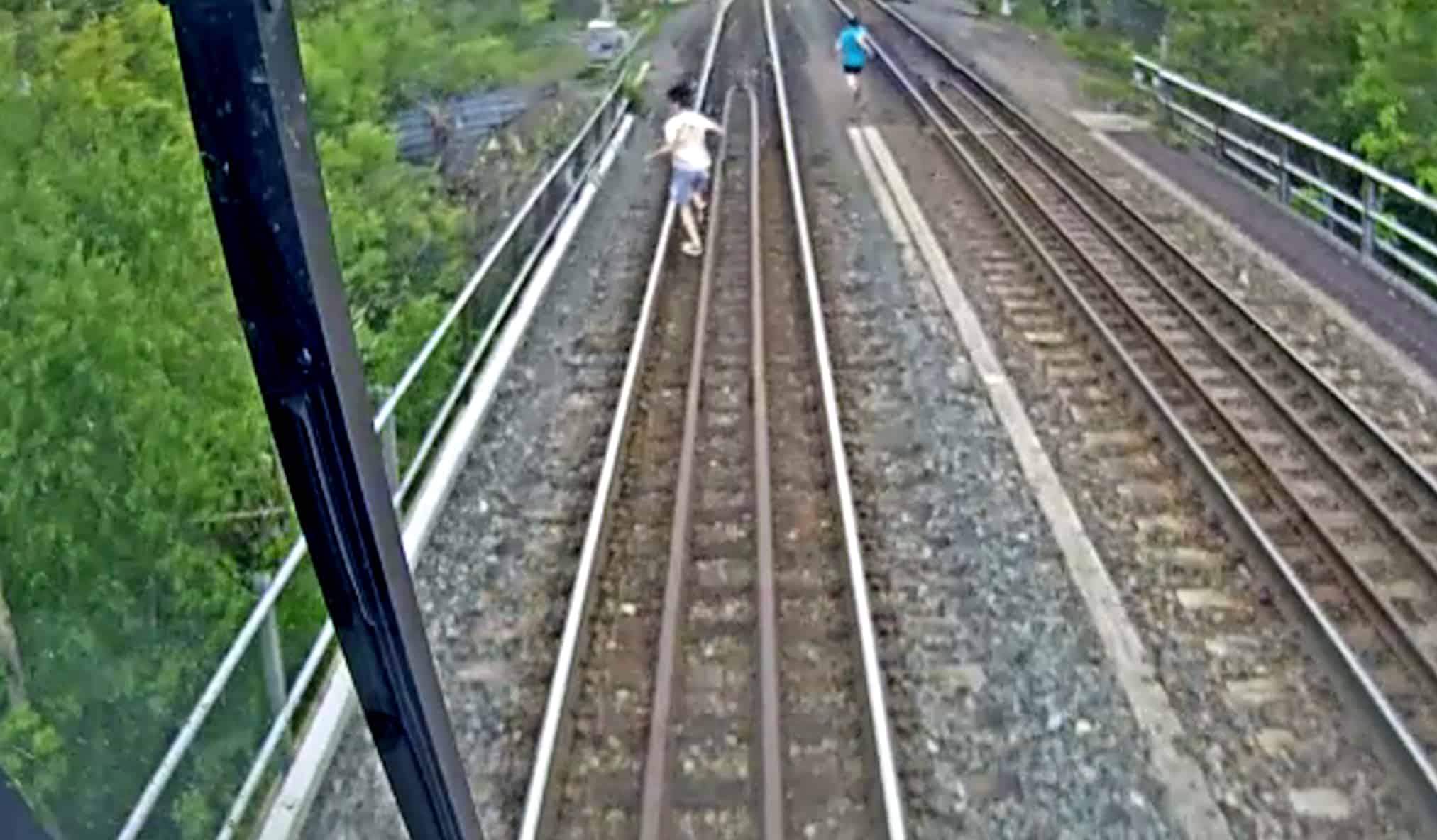 Go Train almost hit child