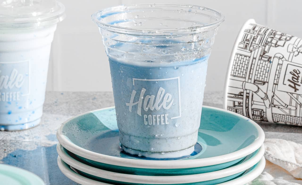 Hill Coffee: Blue Milk Latte.