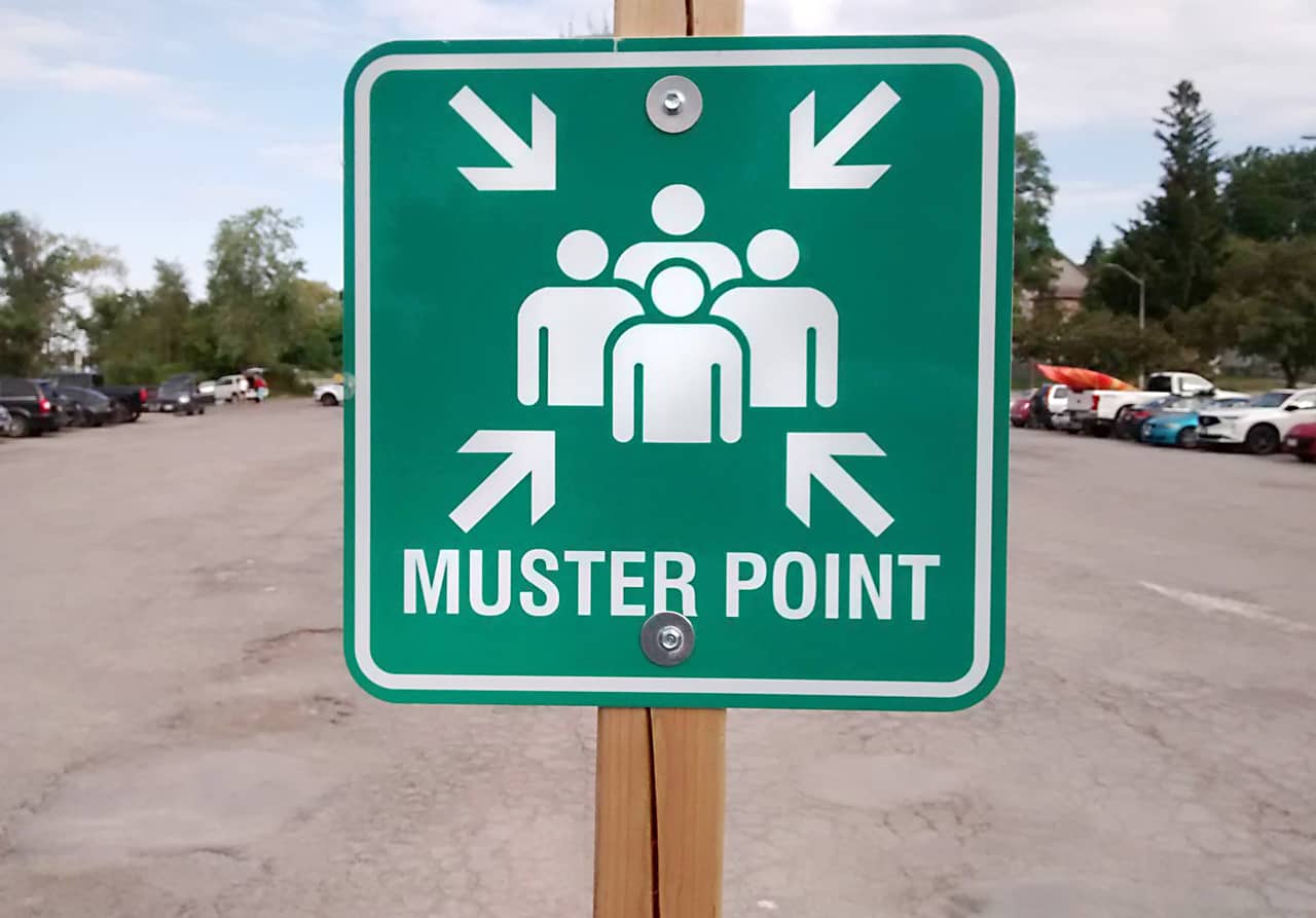 muster point sign