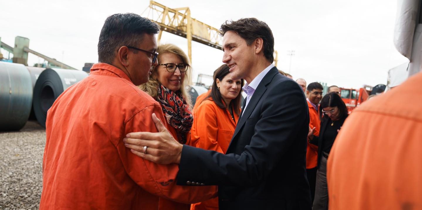 Trudeau visits Hamilton to announce $400M investment in ArcelorMittal Dofasco 'clean technology'