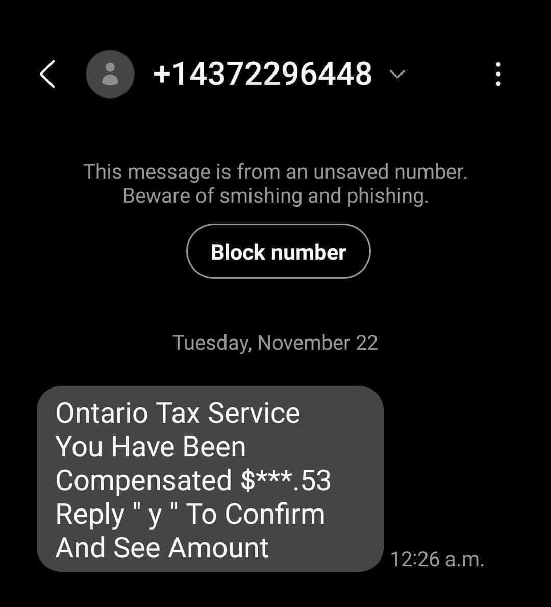ontario tax service scam