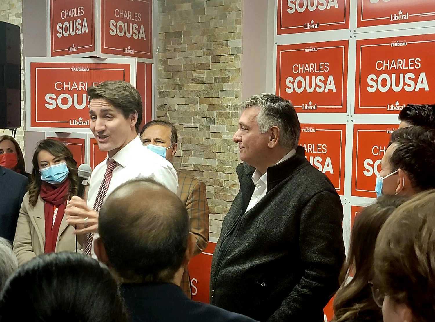 Trudeau shows up in Mississauga for Sousa by-election support