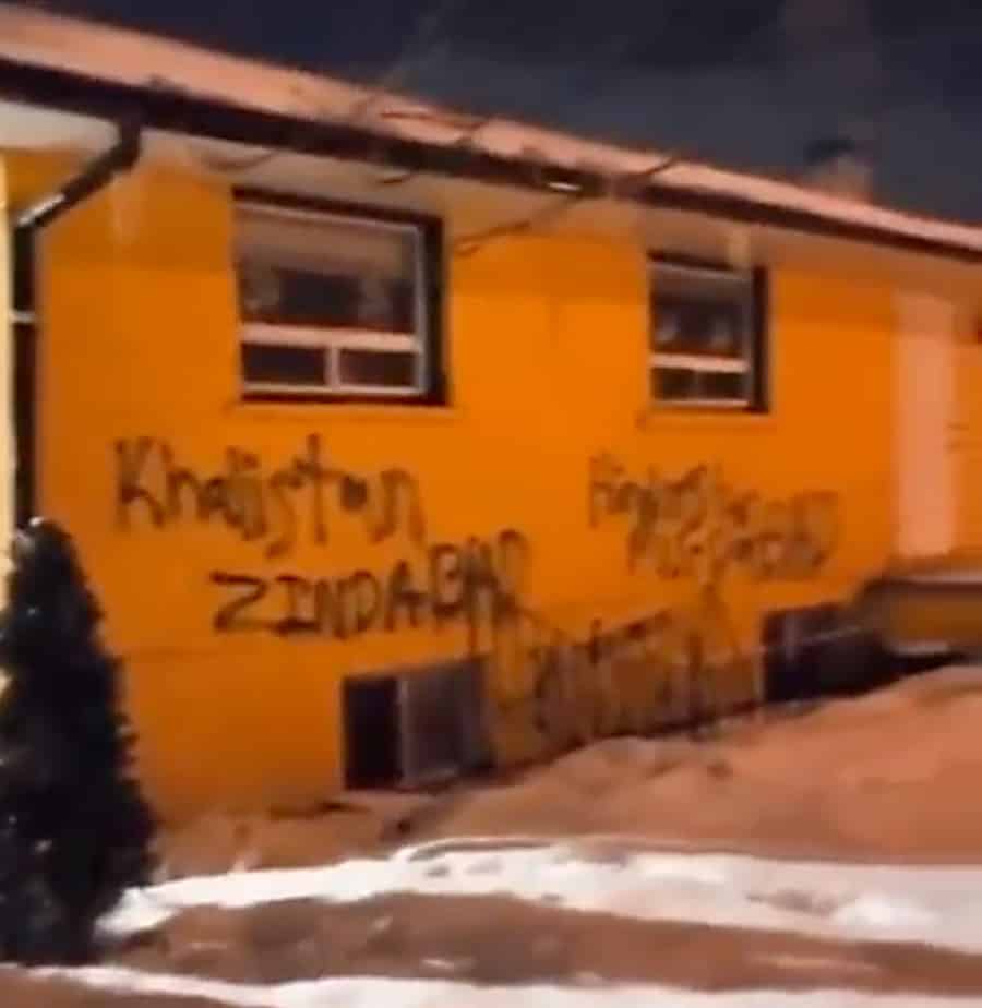 brampton temple vandalized