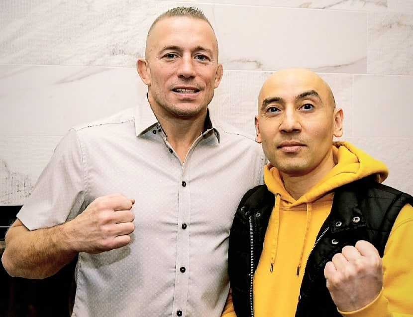Khaled Iwamura and Georges St Pierre 