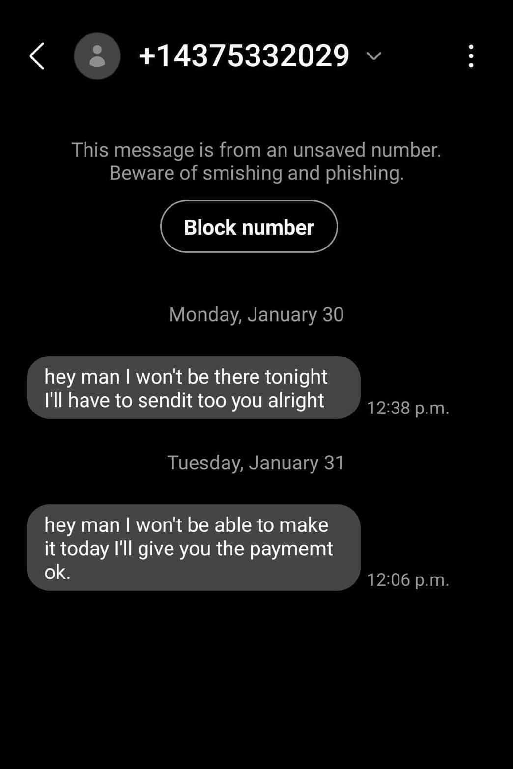 buddy text scam
