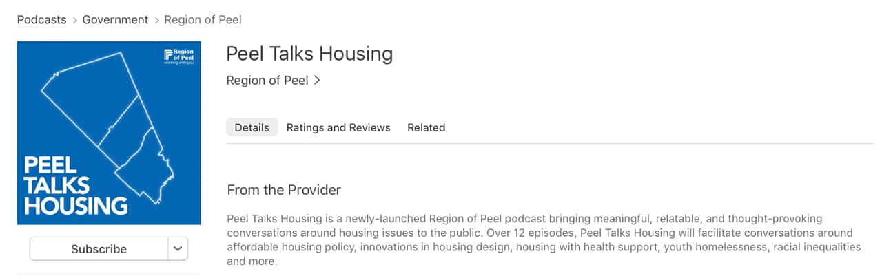 peel housing crisis podcast