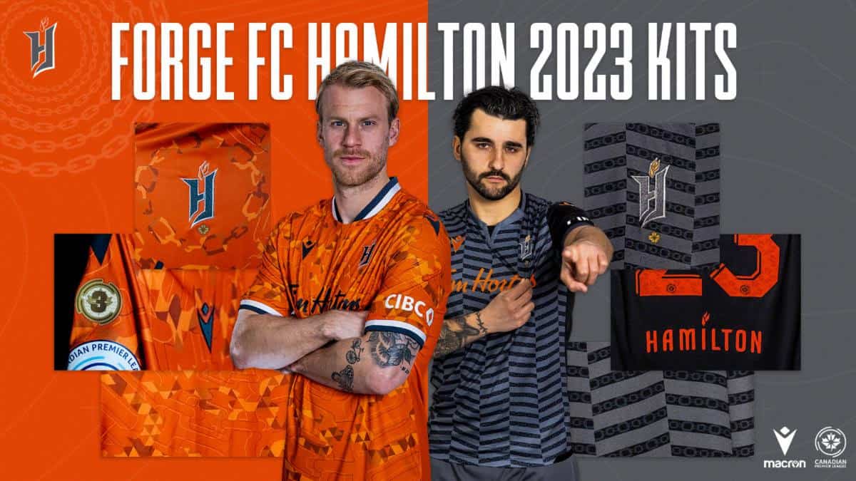 forge fc cpl canadian premier league kyle bekker city of hamilton tim hortons field cibc kits new 2023 greater hamilton