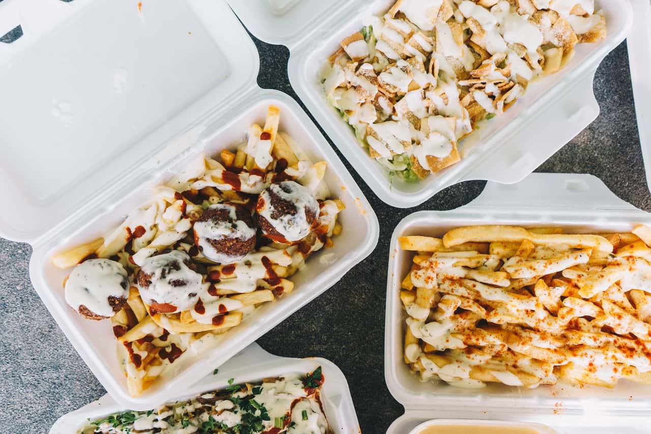 Lazeez Shawarma giving away free desserts and Canadian flags in Mississauga, Brampton, Hamilton, Durham Region and the rest of Ontario