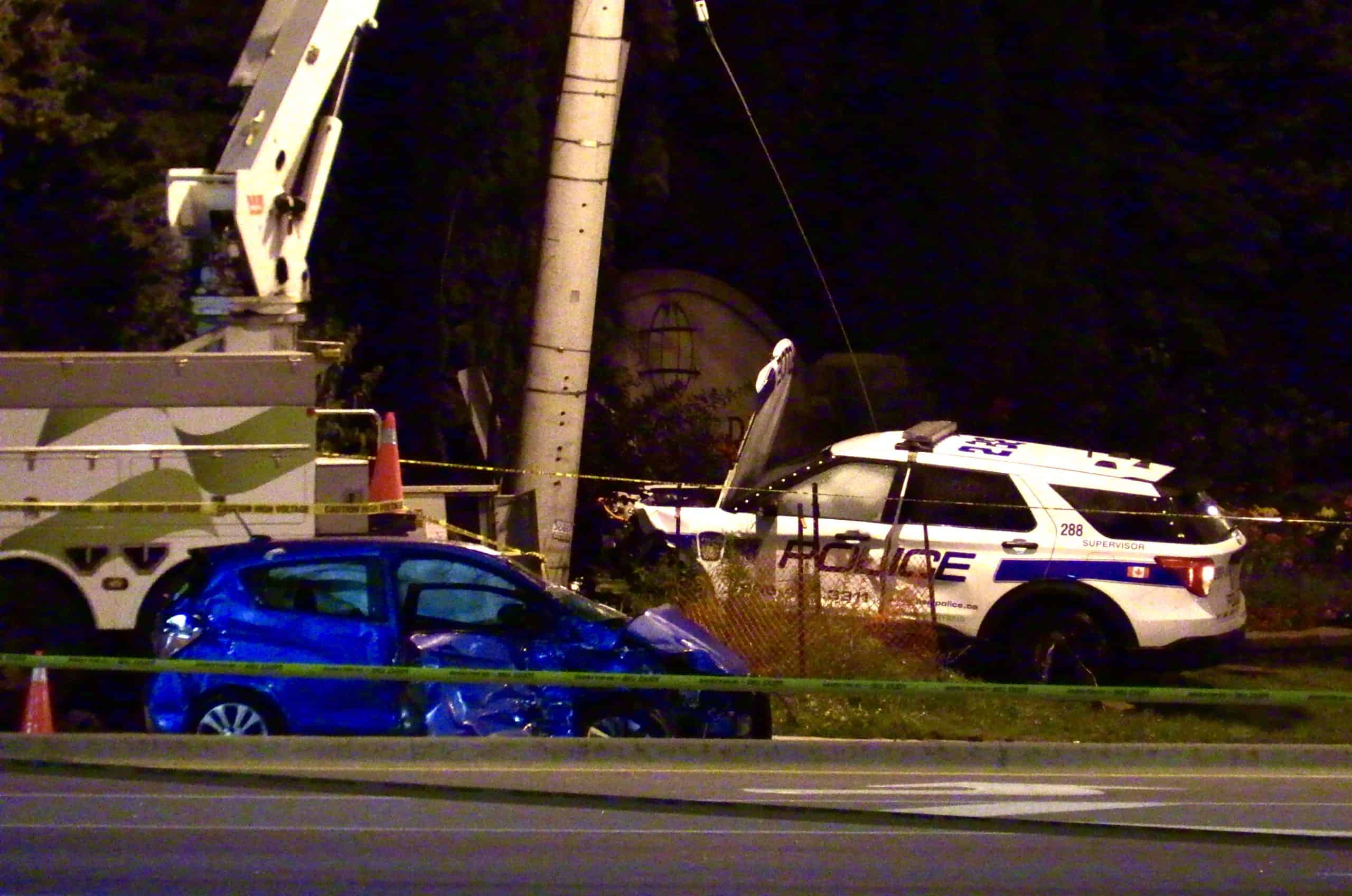 Peel police cruiser smashes with another car in Brampton