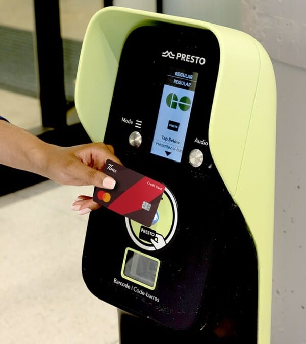 PRESTO Metrolinx GO Tim Hortons credit card fare