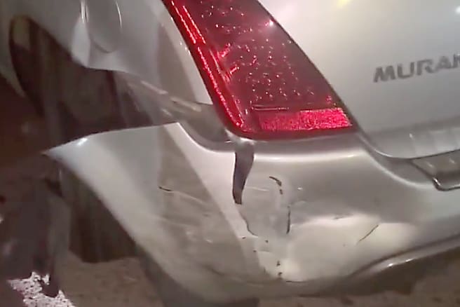 car hits parked vehicle mississauga