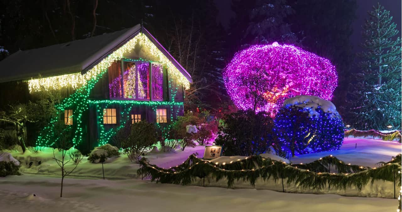 Christmas house lights decorations