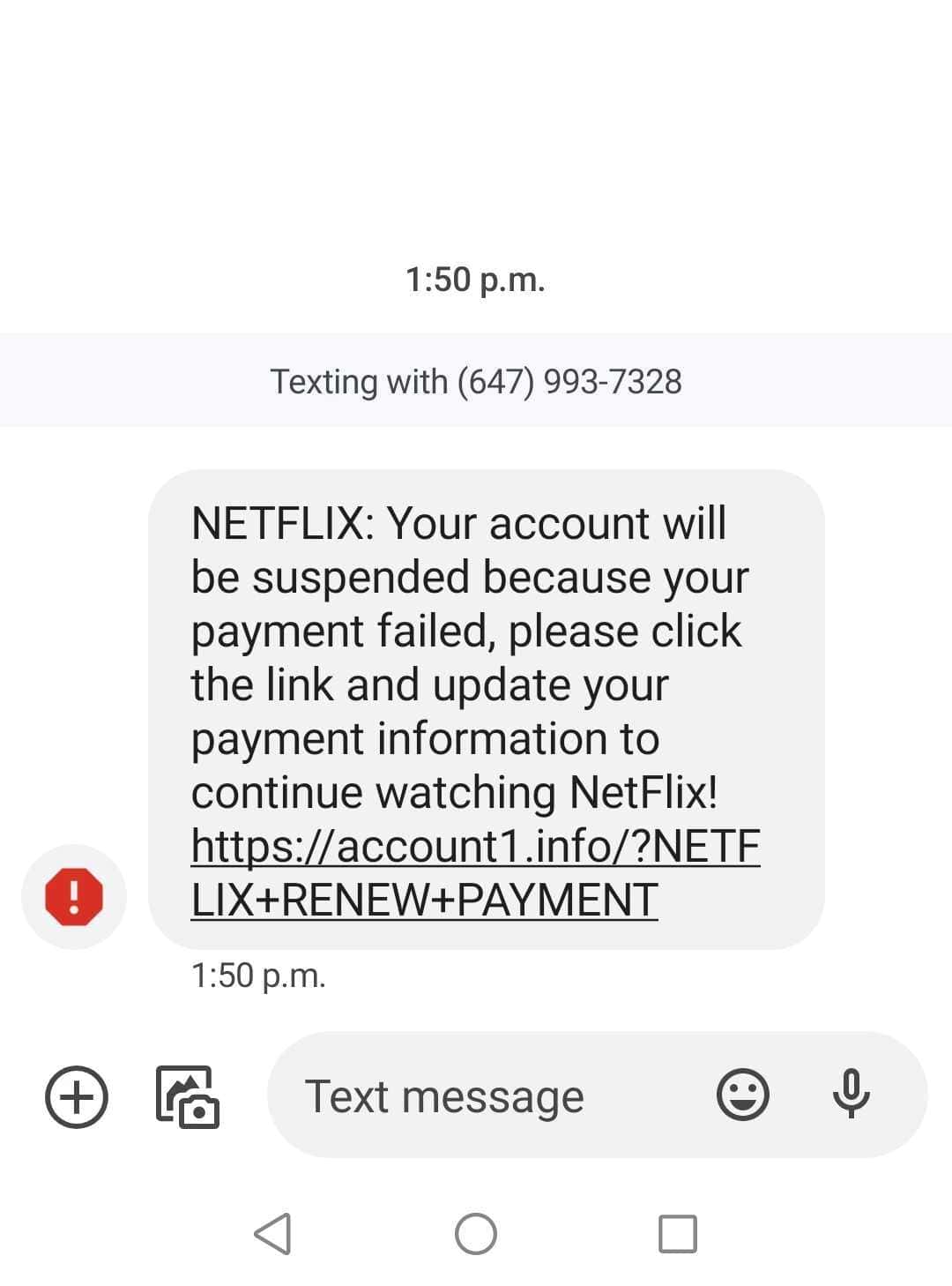 Netflix latest text message scam threatens to cut off service in Ontario 