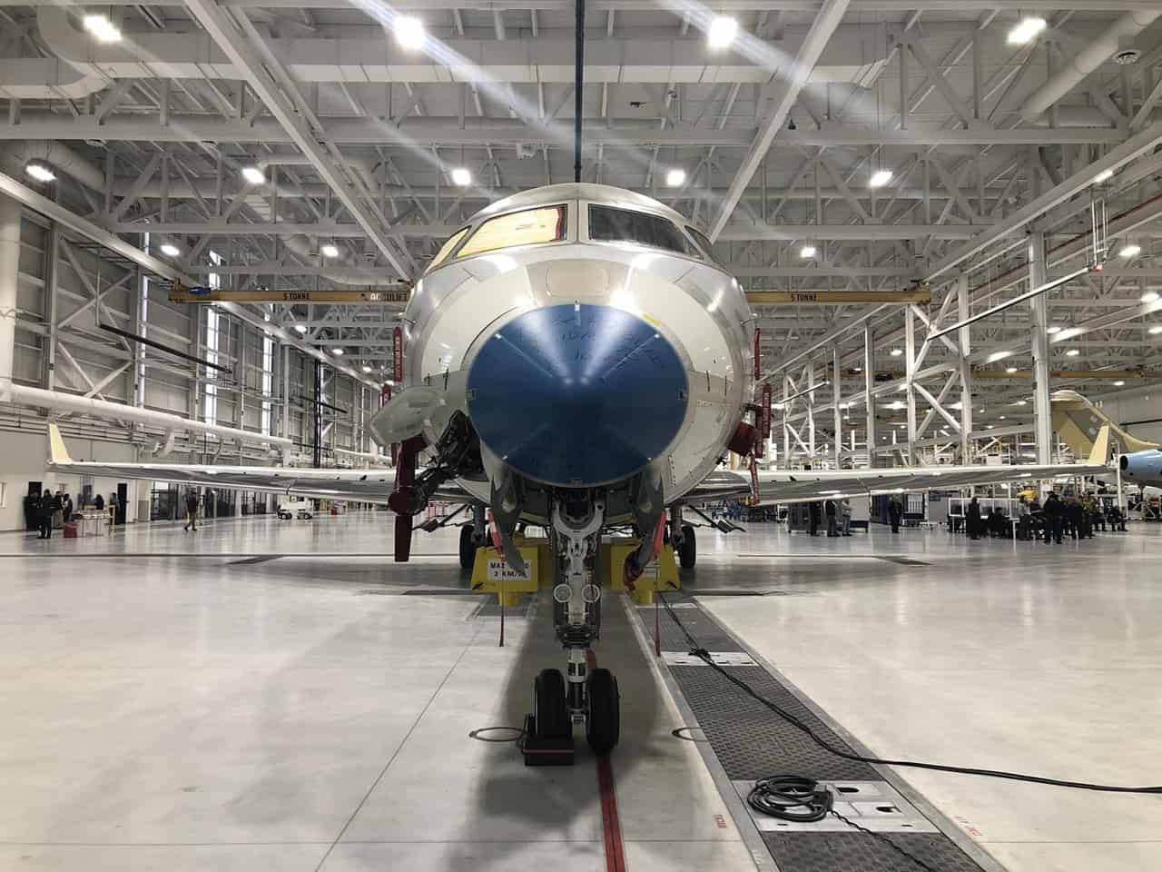 Bombardier jet plant up and running at Pearson Airport in Mississauga.