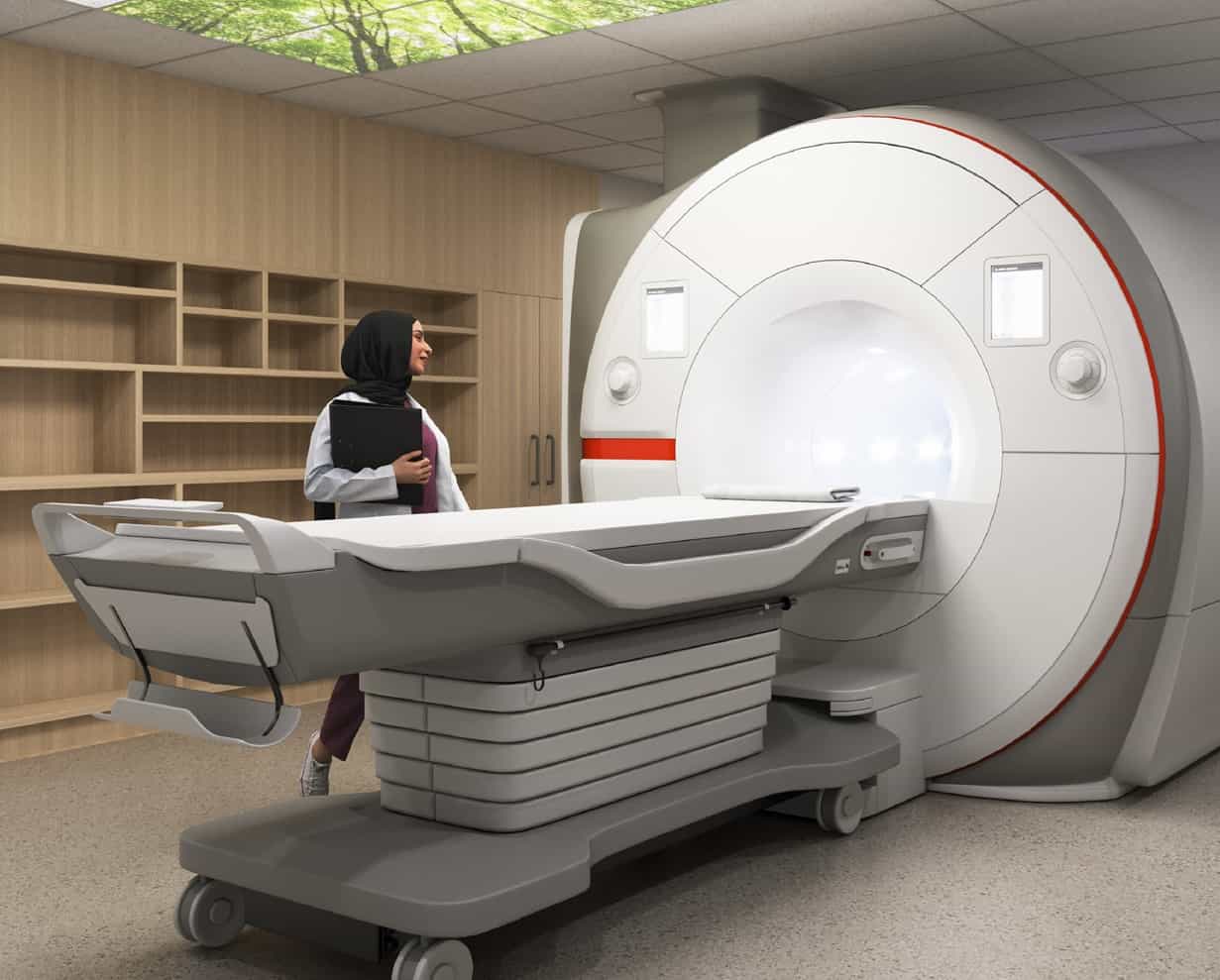 Rendering of new MRI room at the new Mississauga Hospital
