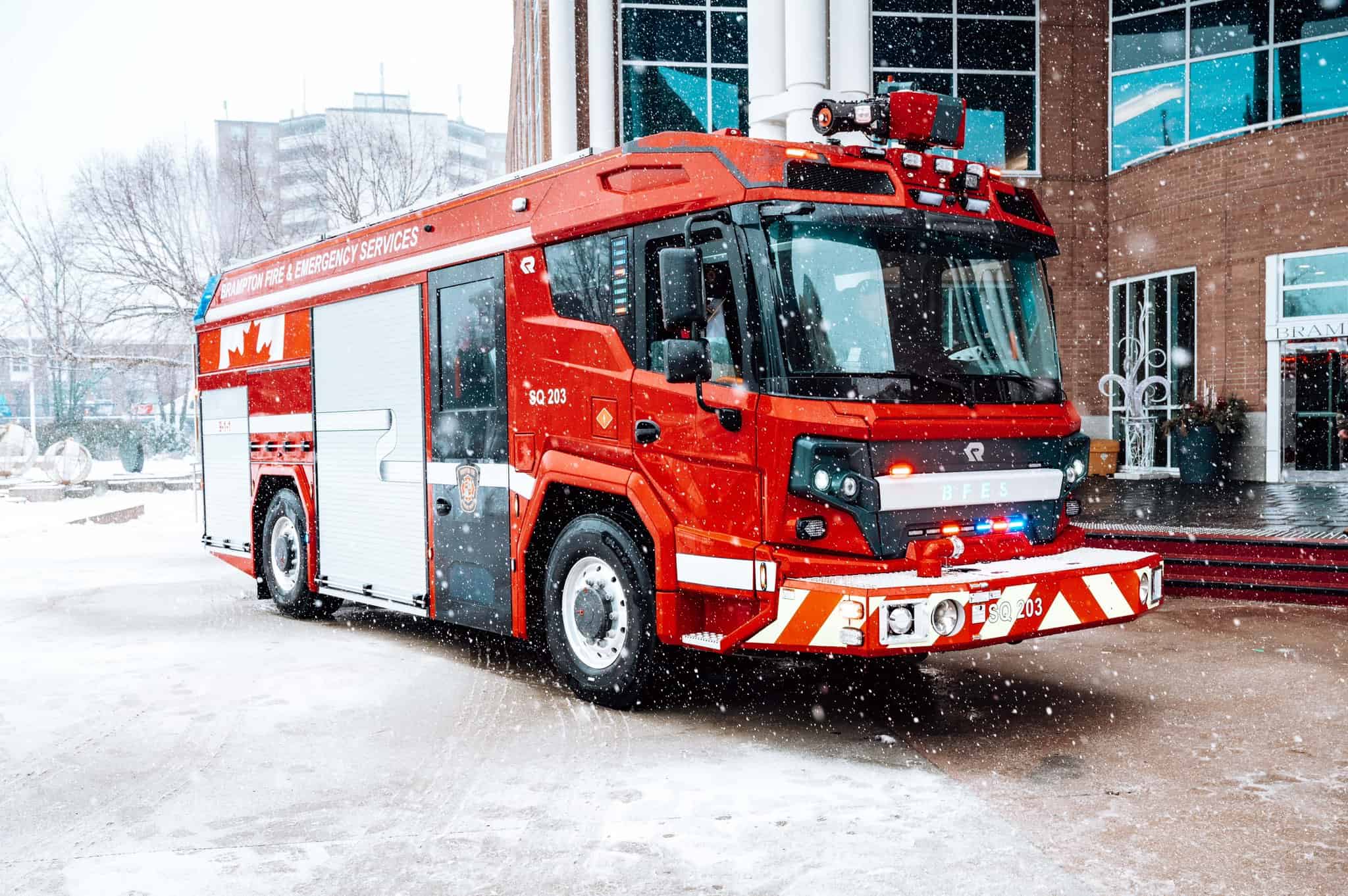 Electric fire truck brampton Rosenbauer RTX