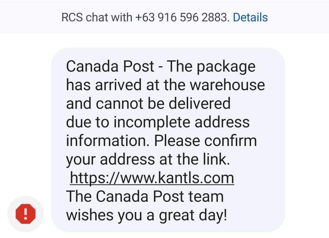 Canada Post latest scam 2024 package delivery in Ontario