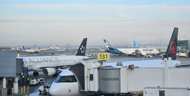 Job fair hosted by Pearson Airport in Mississauga February 2024.