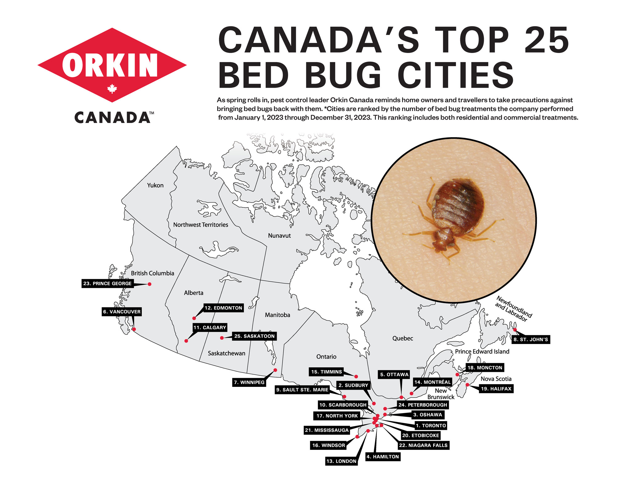 bed bug cities canada 2023
