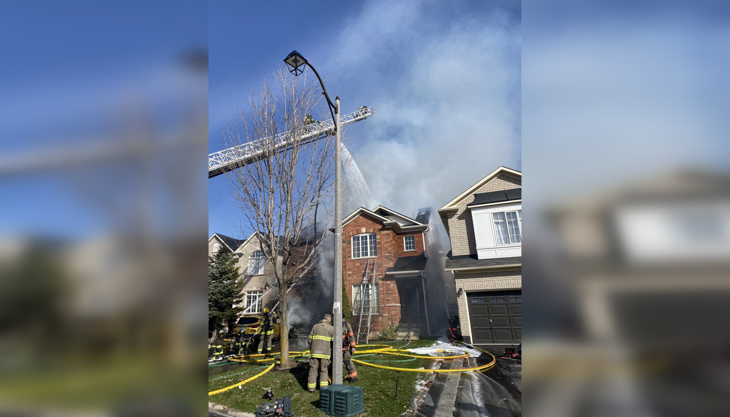 A two-alarm house fire broke out in Brampton on April 9, 2024.