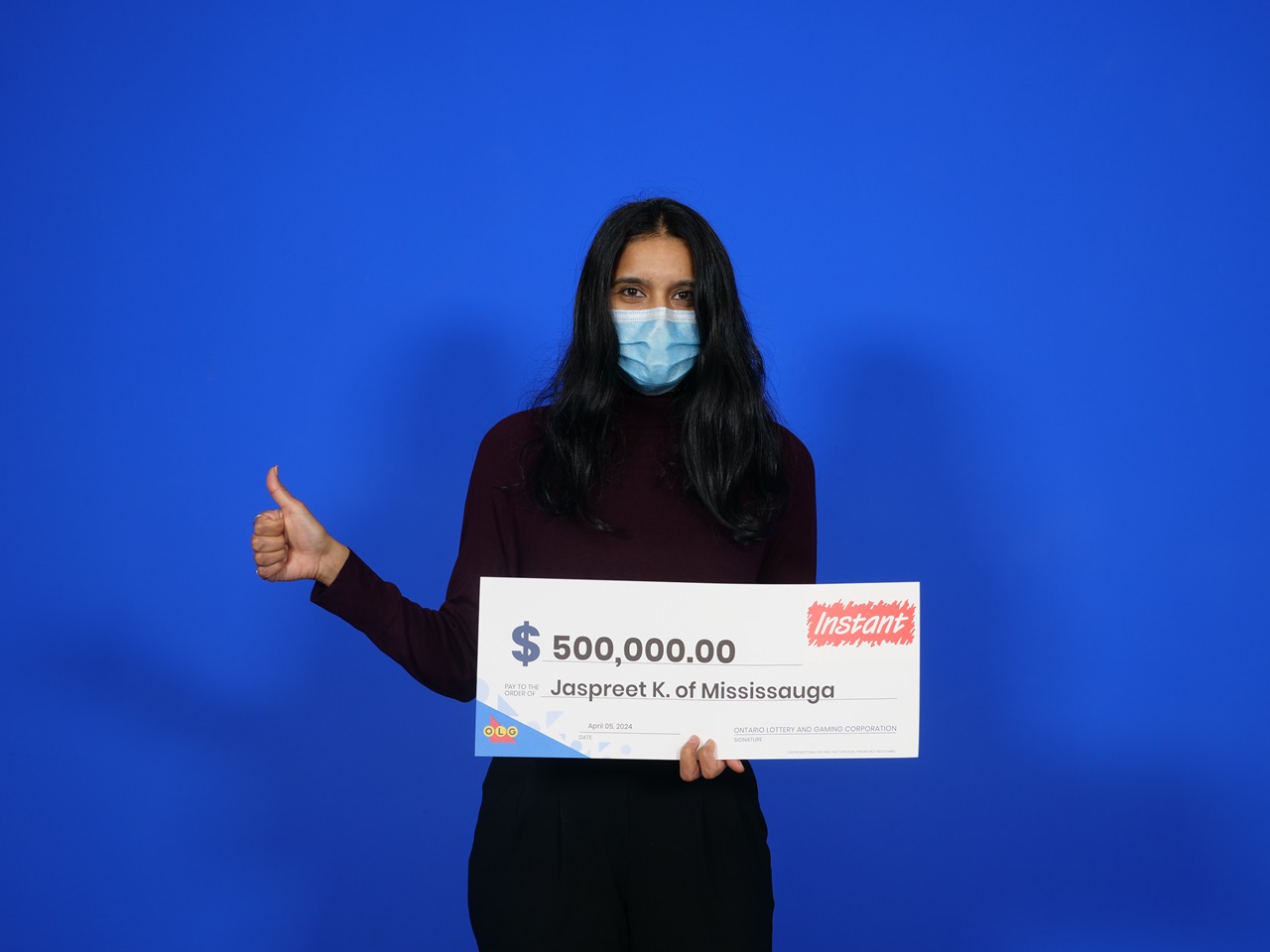 $500,000 lottery winner from Mississauga.