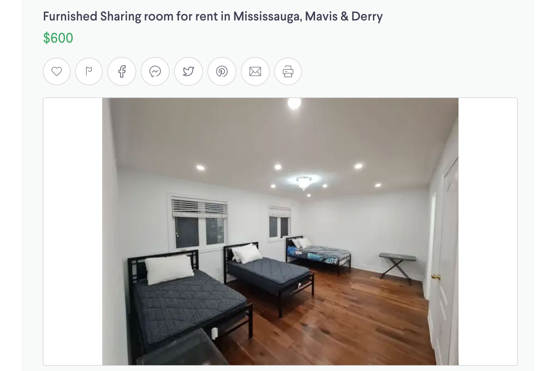 3 beds room rent mississauga