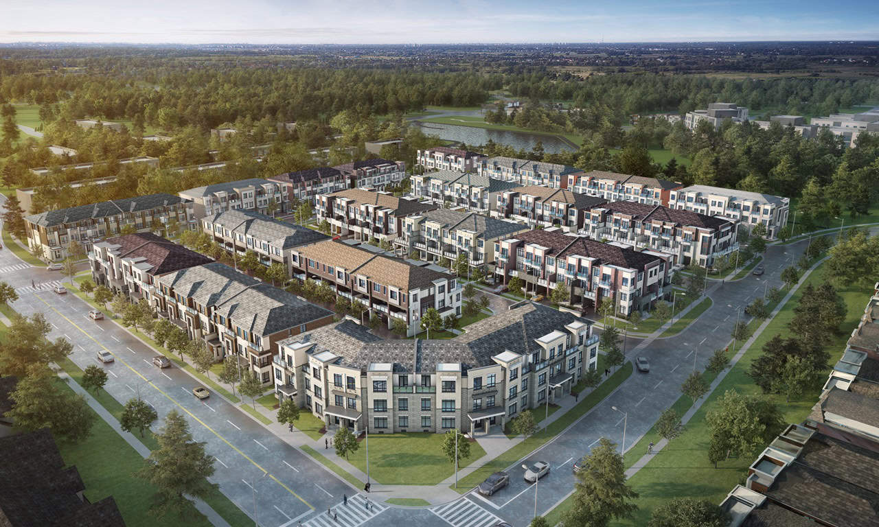 Townhomes near a natural heritage preserve are coming to North Oakville as part of new community Nava Oakville by developer DiGreen Homes