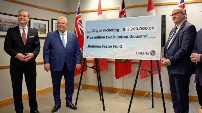 Doug Ford Pickering housing cheque