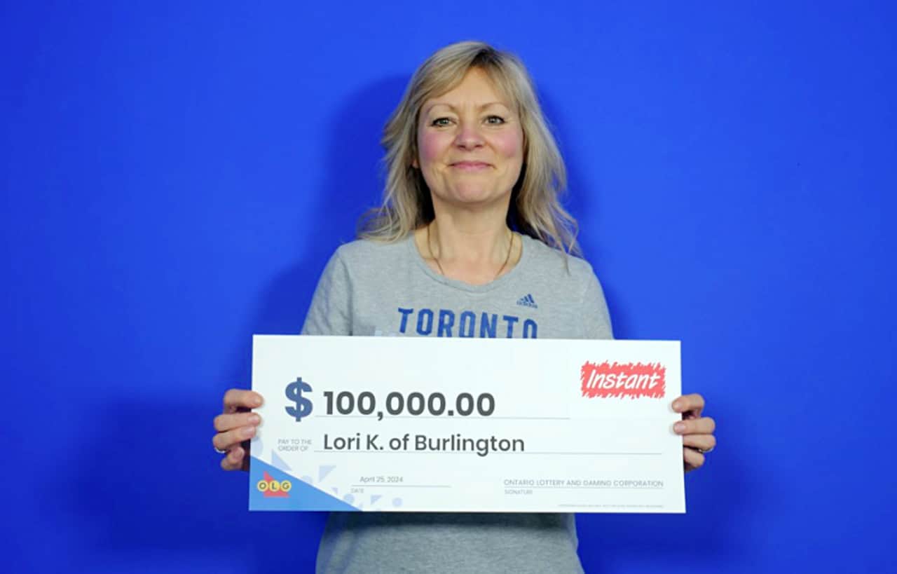 Keenan Lori Burlington scratch lottery ticket jackpot