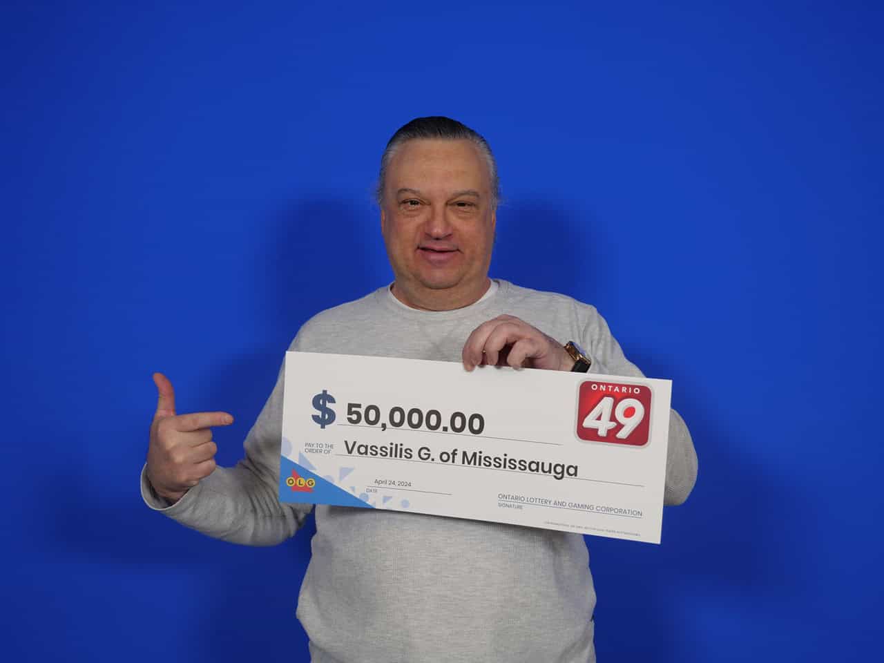 Ontario 49 lottery winner from Mississauga.