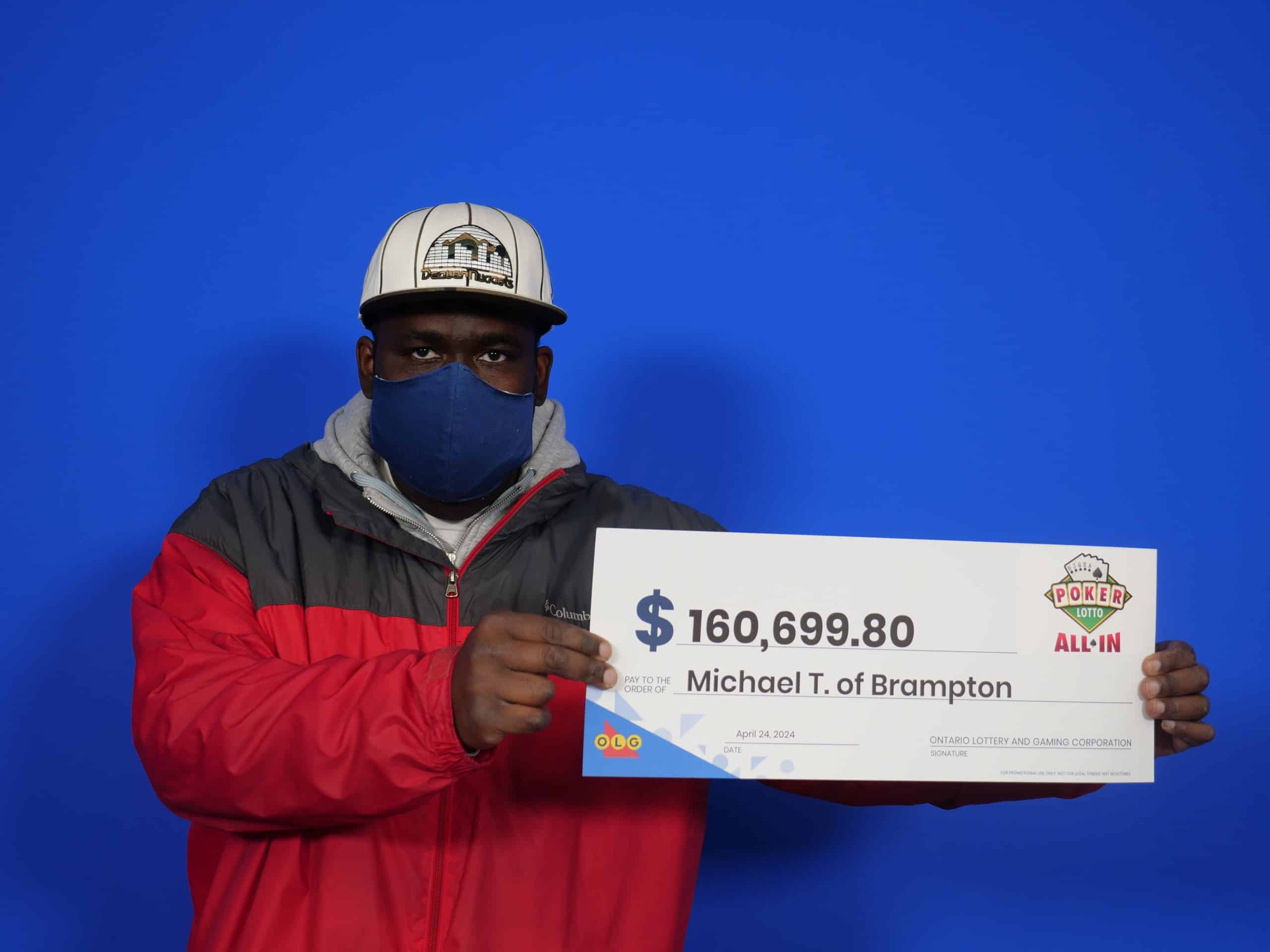 Poker player goes ‘all in’ with 2 lottery wins worth more than $160,000 in Brampton