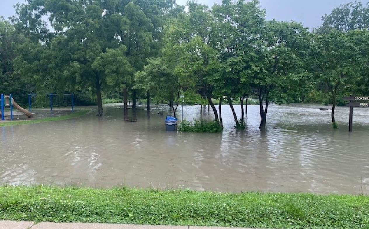 Flooding across Mississauga July 2024.