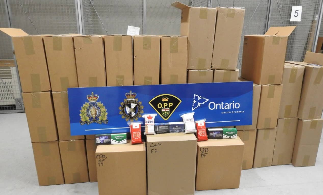 illegal cigarettes bust 1.2M illegal cigarettes seized by cops in suspected smuggling operation in  Ontario city