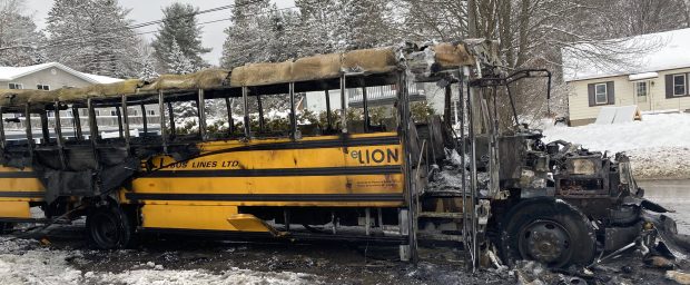 school bus fire ontario
