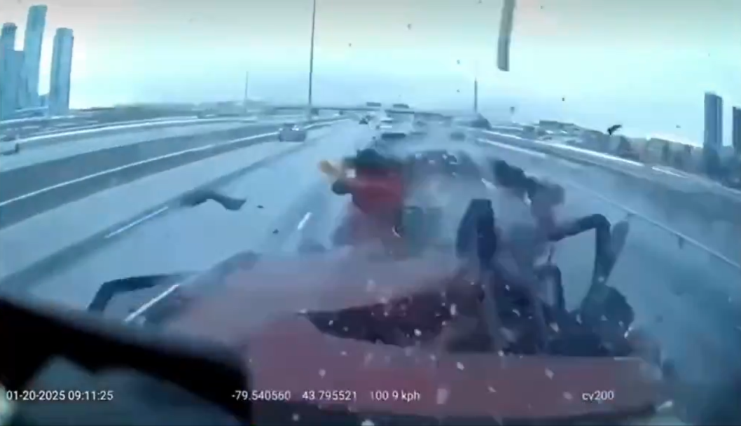 ontario highway crash video