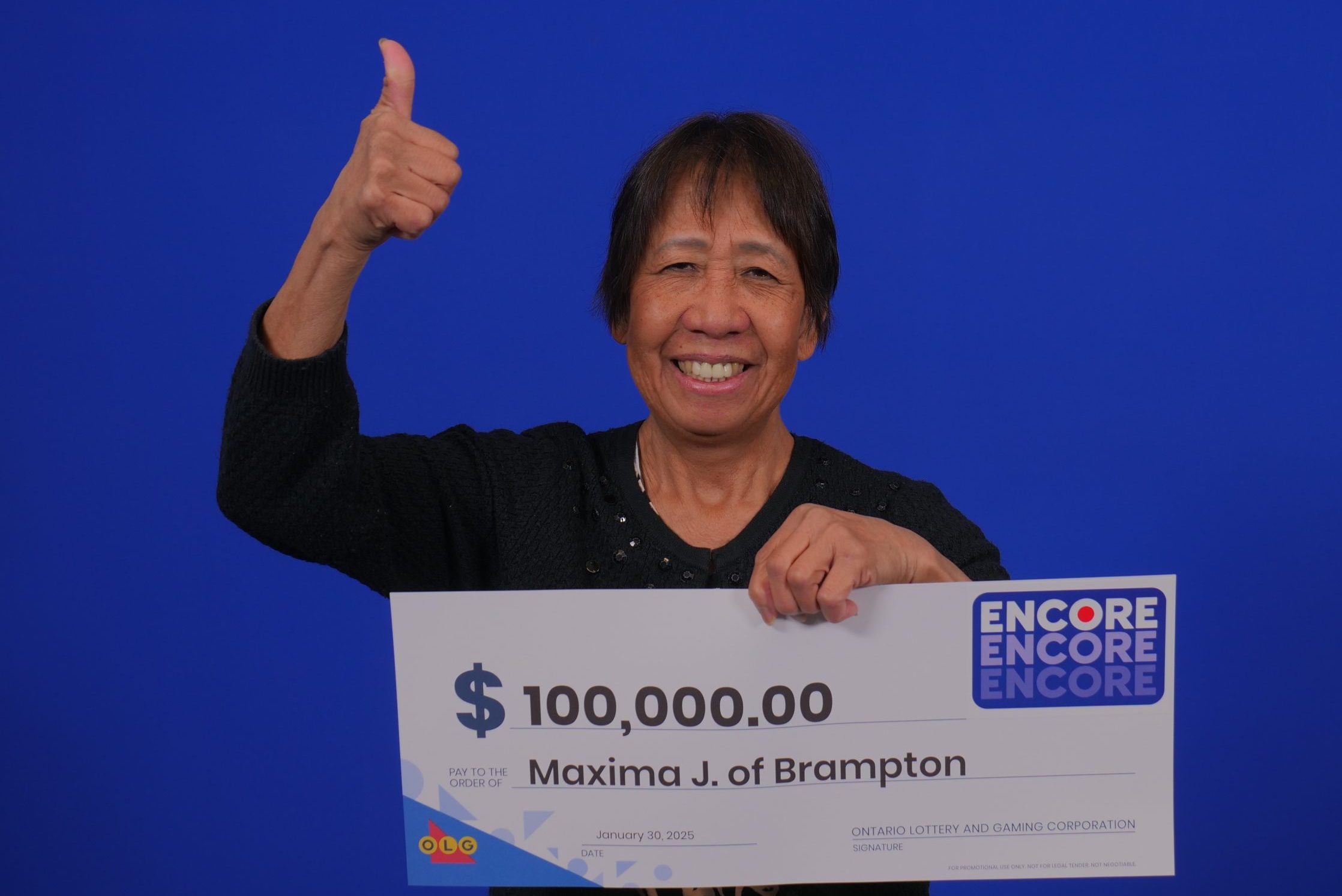 Lottery winner has a $100K secret to share with family in Brampton