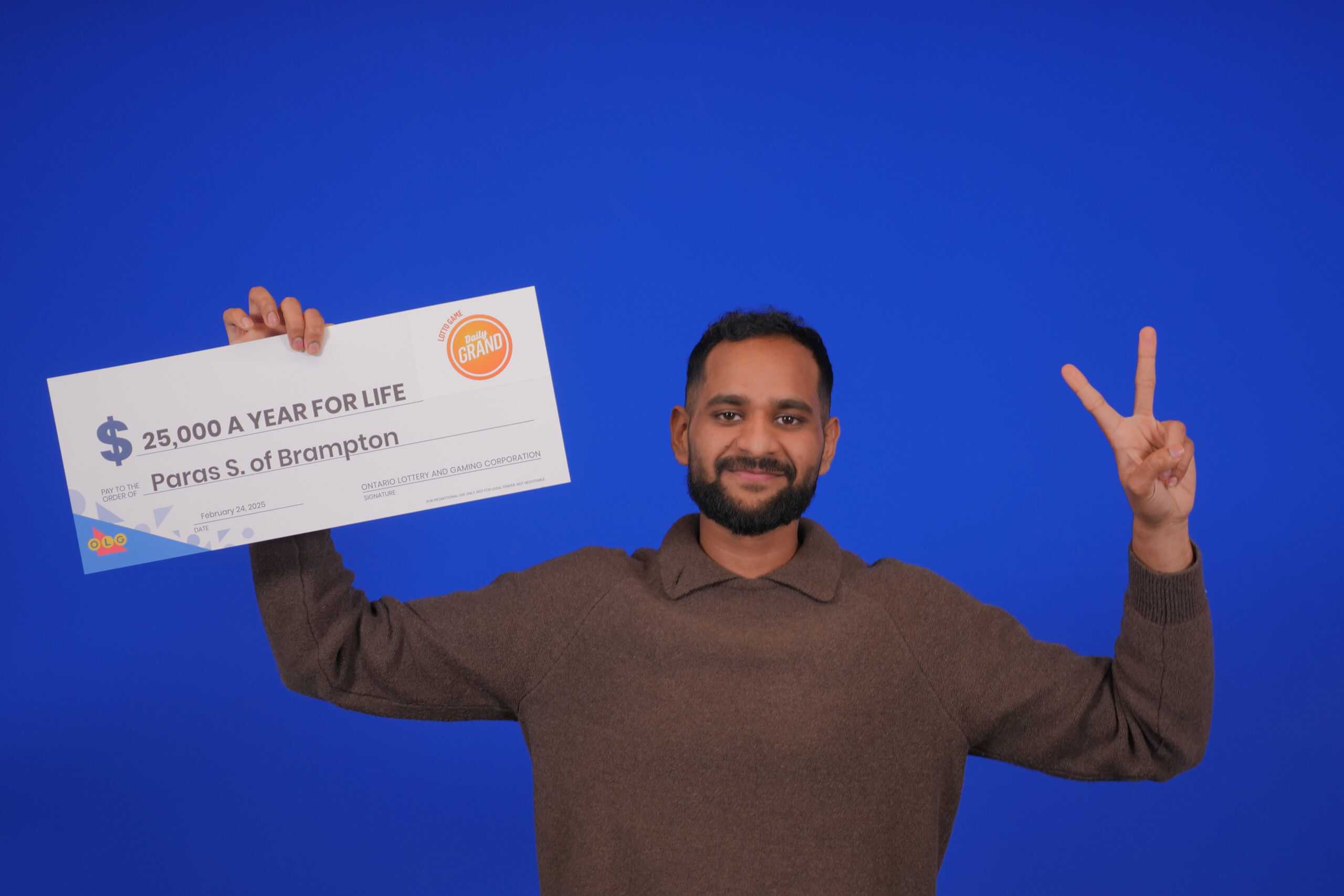 Forgotten lotto ticket leads to $25,000 every year for life for Brampton man