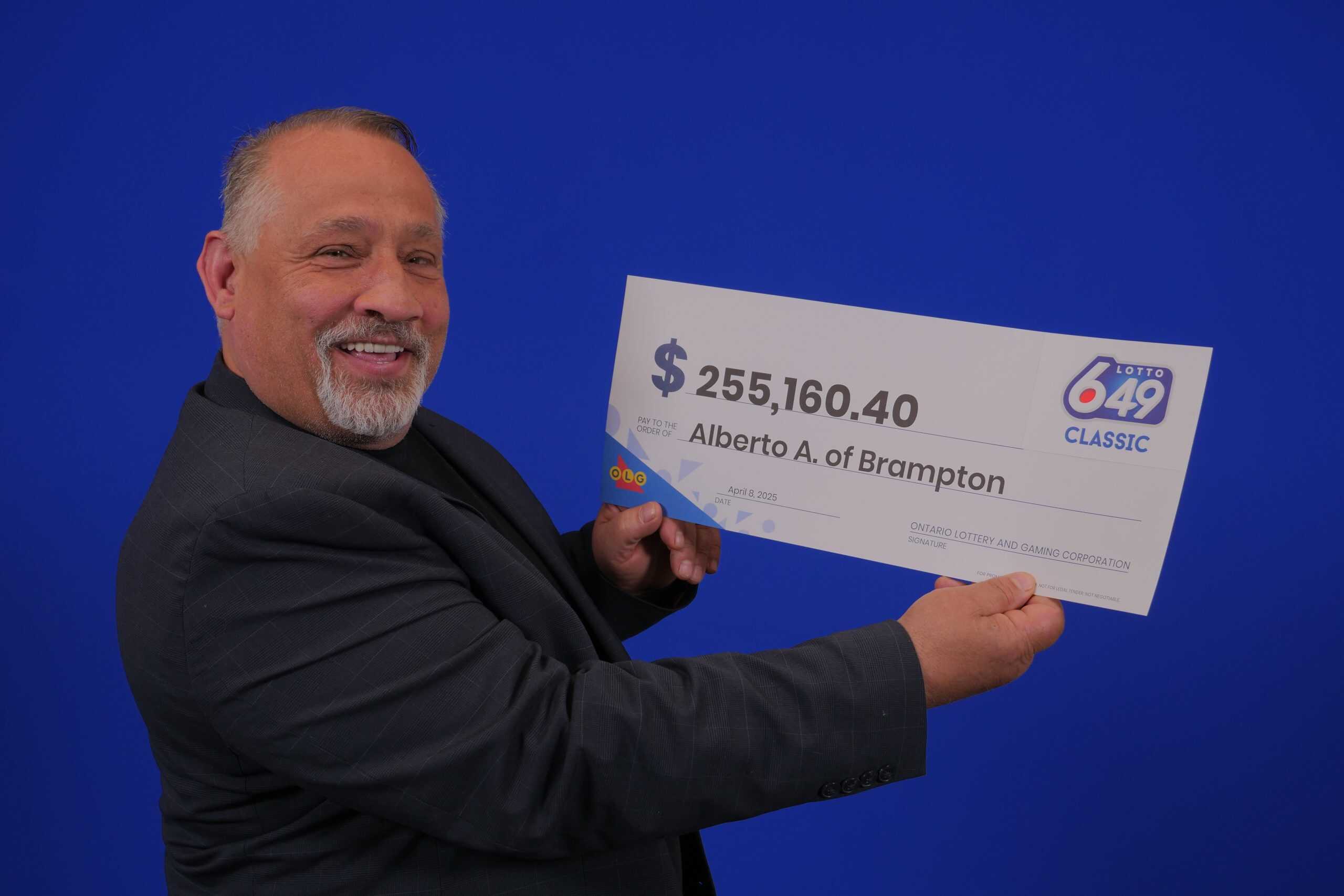 Dream of lottery win becomes a reality with $255K prize for Brampton man