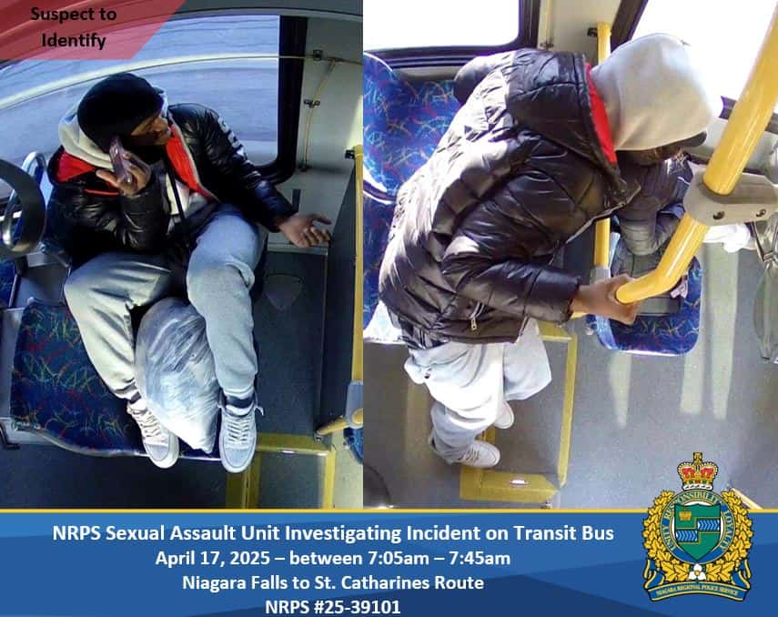 Woman sexually assaulted on bus travelling from Niagara Falls to St. Catharines