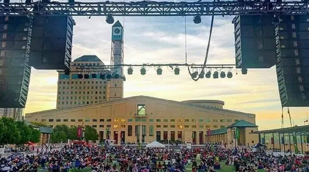 Movie Nights at Celebration Square in Mississauga.
