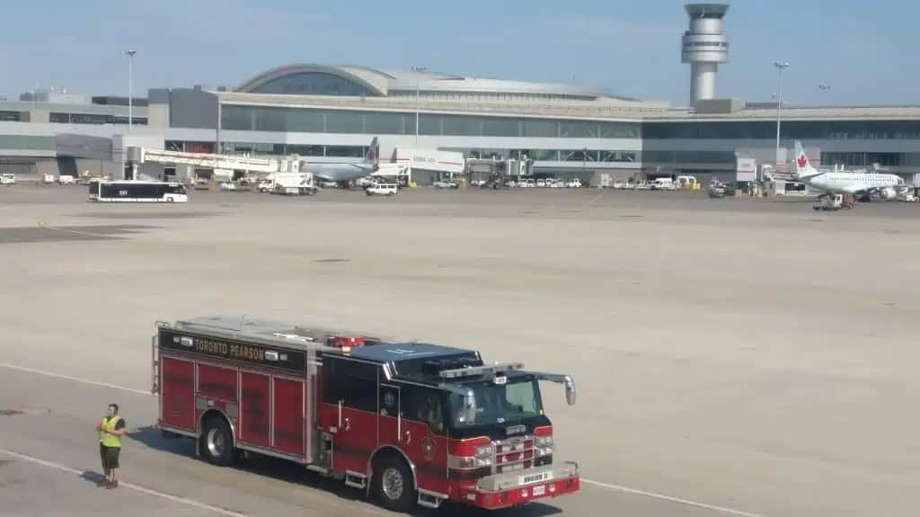 Training exercise at Toronto Pearson Airport in Mississauga.