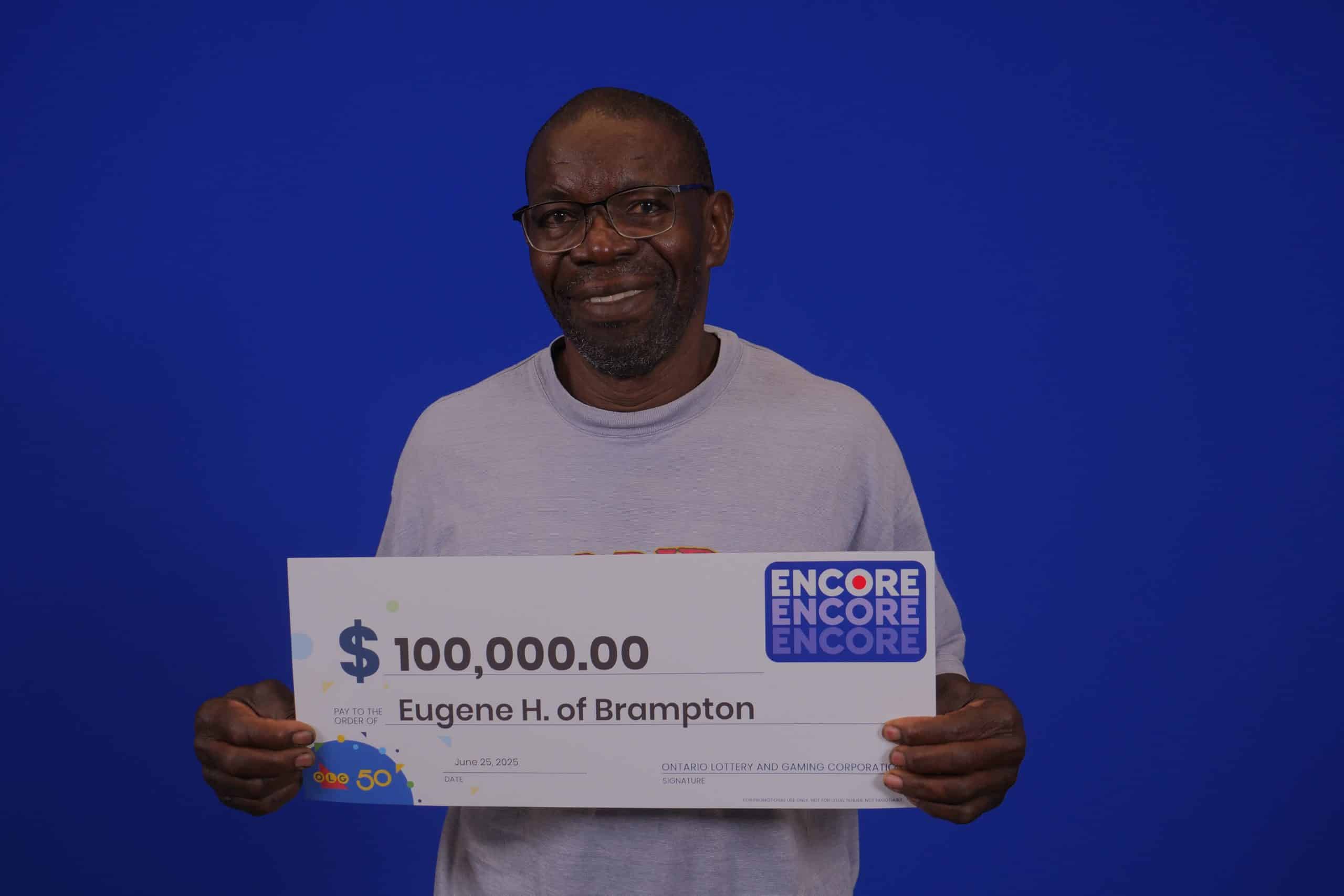 A Brampton father says he’ll pay off debts and save for the future after winning a huge $100,000 lottery prize.