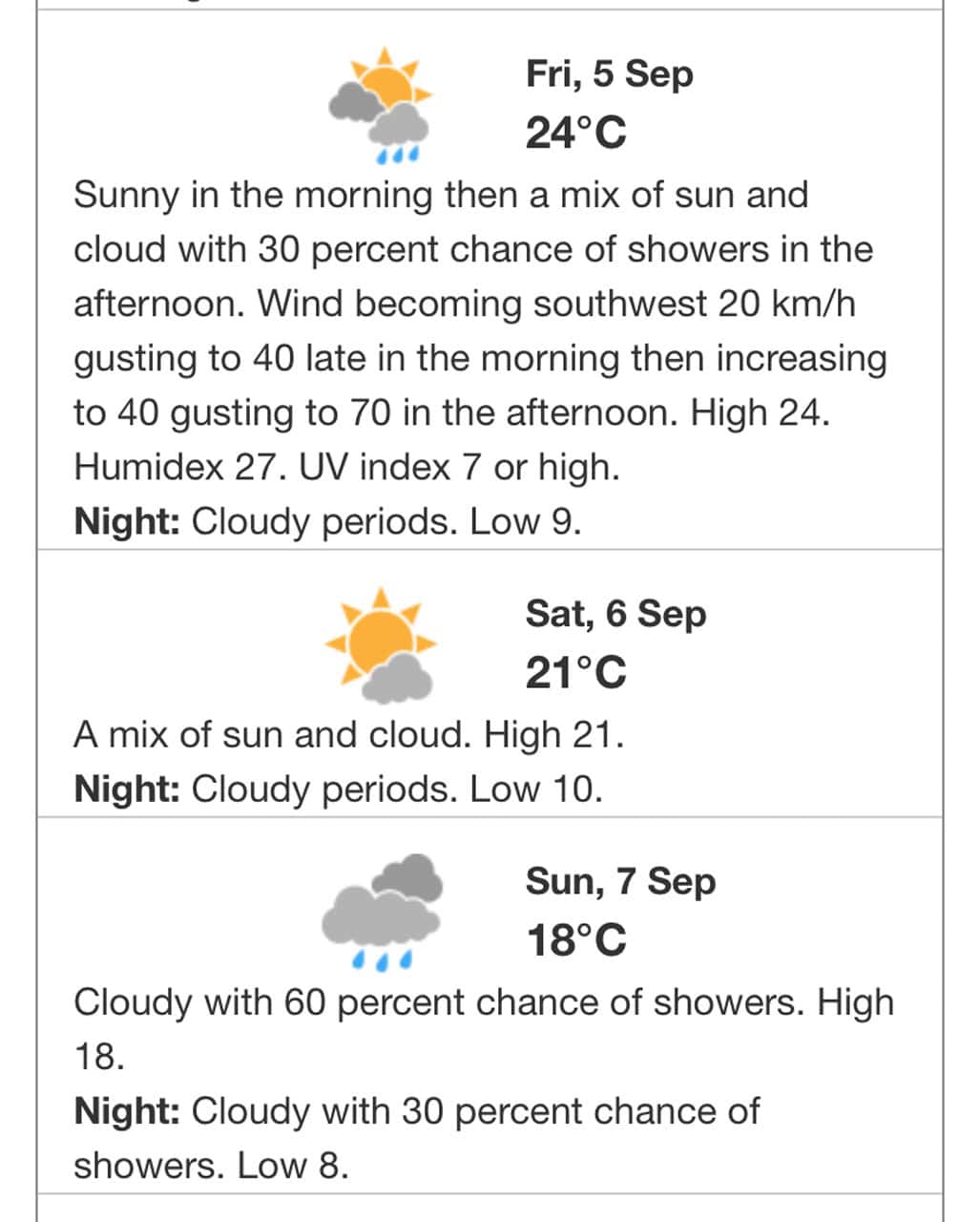 weather weekend ontario sept 5